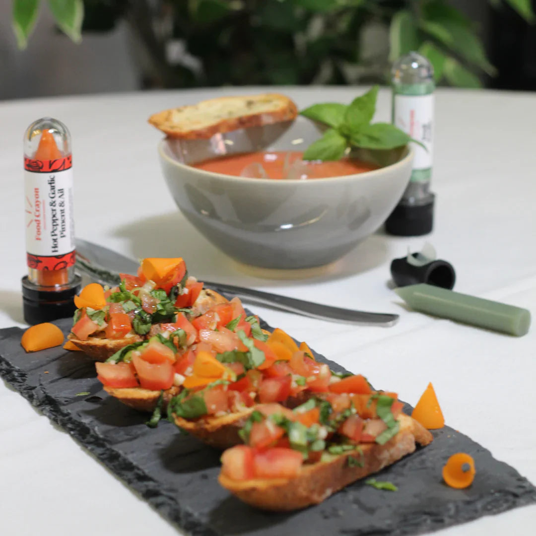 Bruschetta | Chili & Garlic Crayon