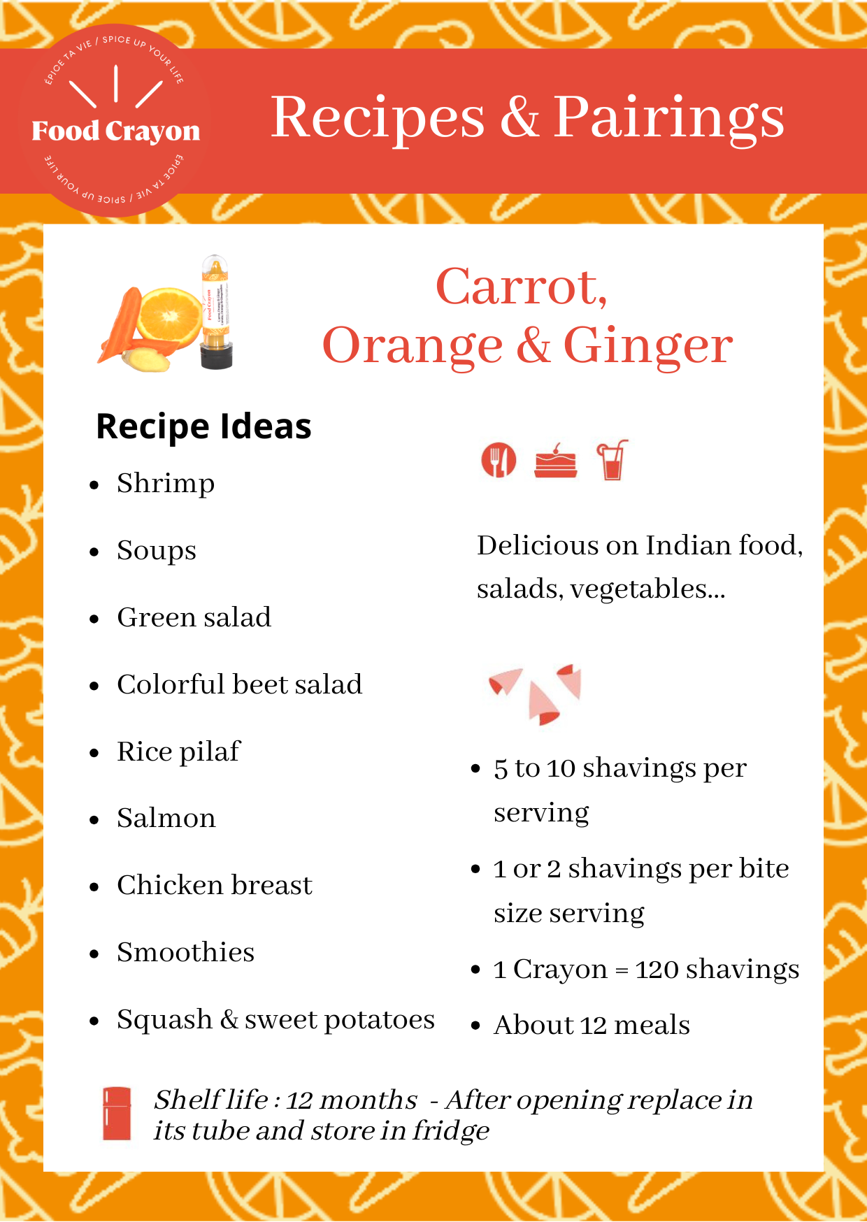 TRIO DE SAISON | Carotte Orange Gingembre, Figue & Balsamique et Mandarine Cannelle