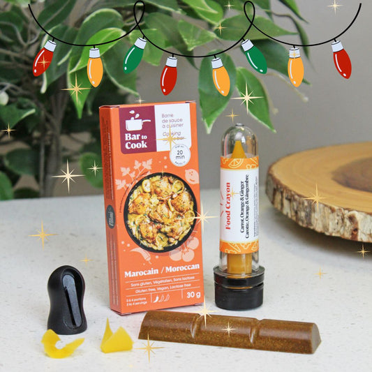 Combo marocain | Crayon Carotte orange gingembre et barre de sauce Marocaine