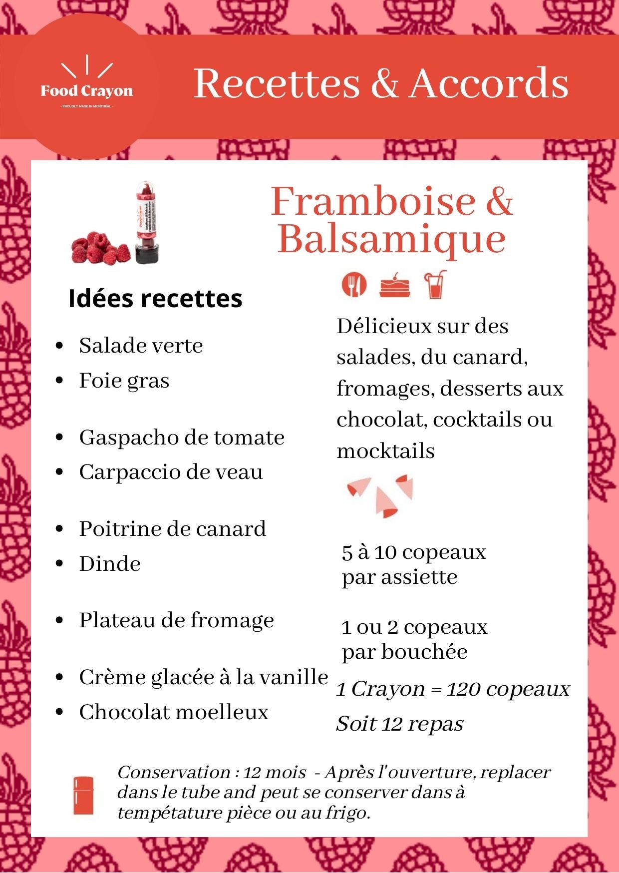 DUO SALADES | Framboise Balsamique & Figue Balsamique